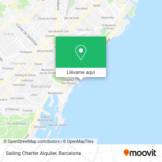 Mapa Sailing Charter Alquiler