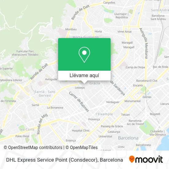 Mapa DHL Express Service Point (Consdecor)
