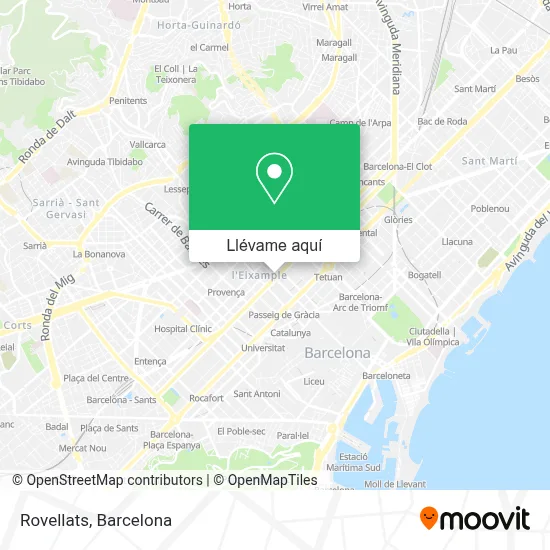 Mapa Rovellats