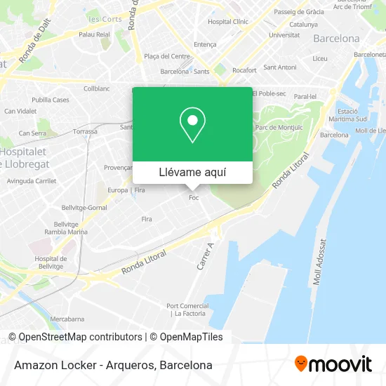 Mapa Amazon Locker - Arqueros