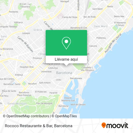 Mapa Rococo Restaurante & Bar