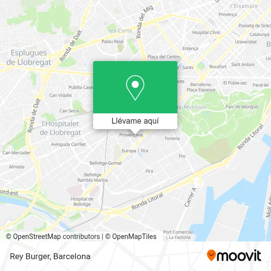 Mapa Rey Burger