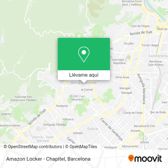 Mapa Amazon Locker - Chapitel