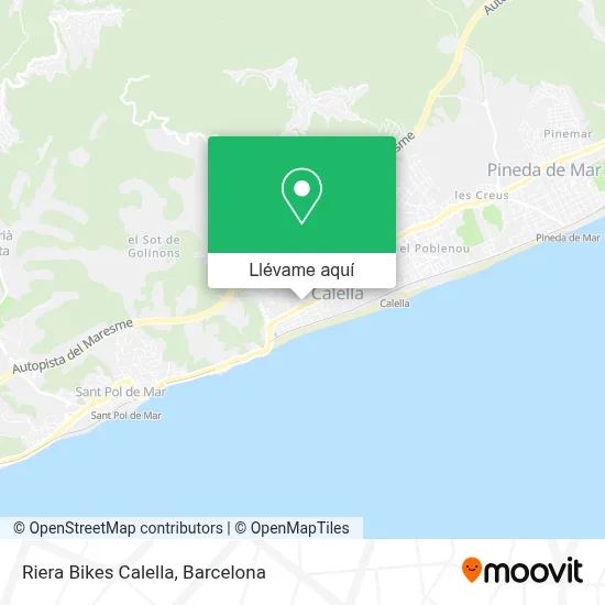 Mapa Riera Bikes Calella