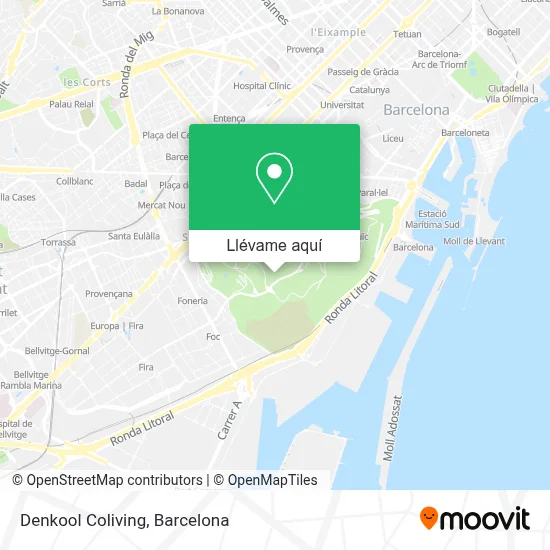 Mapa Denkool Coliving
