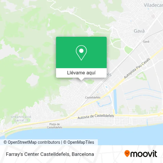 Mapa Farray's Center Castelldefels