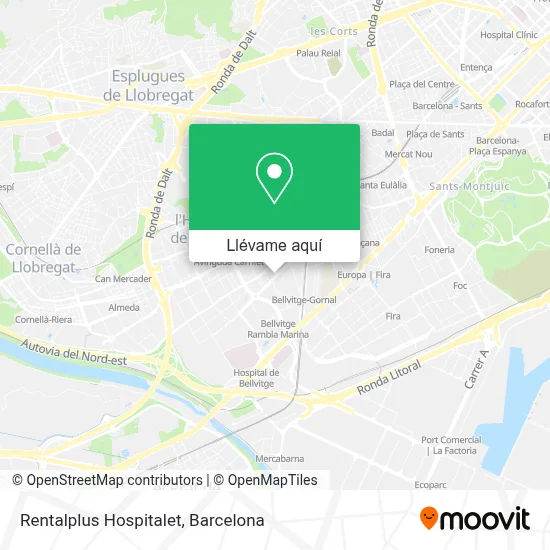 Mapa Rentalplus Hospitalet
