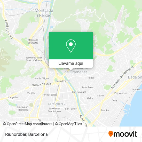 Mapa Riunordbar