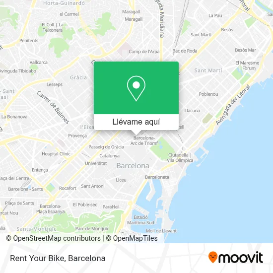 Mapa Rent Your Bike