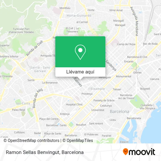 Mapa Ramon Sellas Benvingut