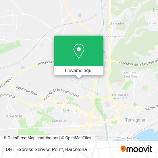 Mapa DHL Express Service Point