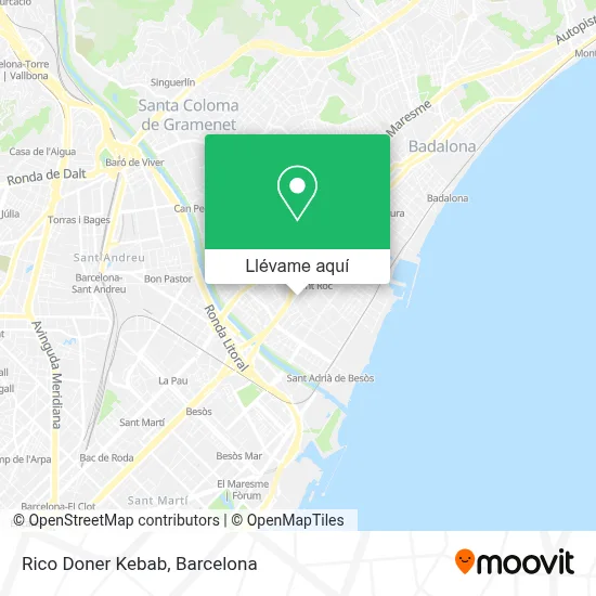 Mapa Rico Doner Kebab