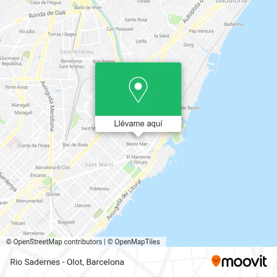 Mapa Rio Sadernes - Olot