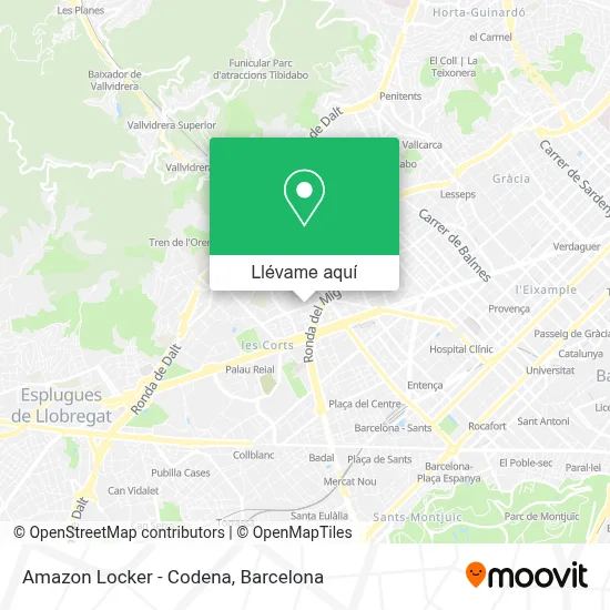 Mapa Amazon Locker - Codena