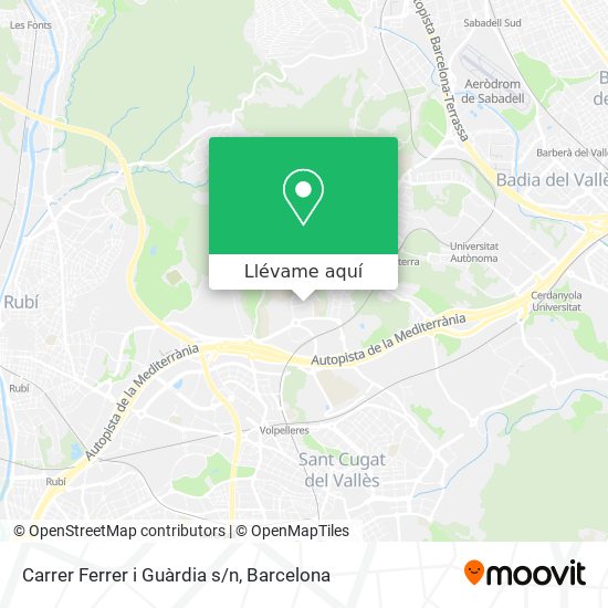 Mapa Carrer Ferrer i Guàrdia s/n