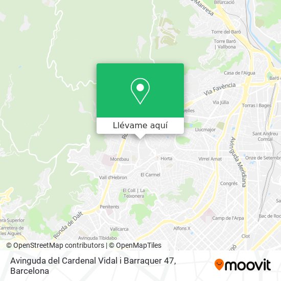 Mapa Avinguda del Cardenal Vidal i Barraquer 47