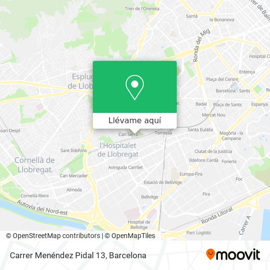 Mapa Carrer Menéndez Pidal 13