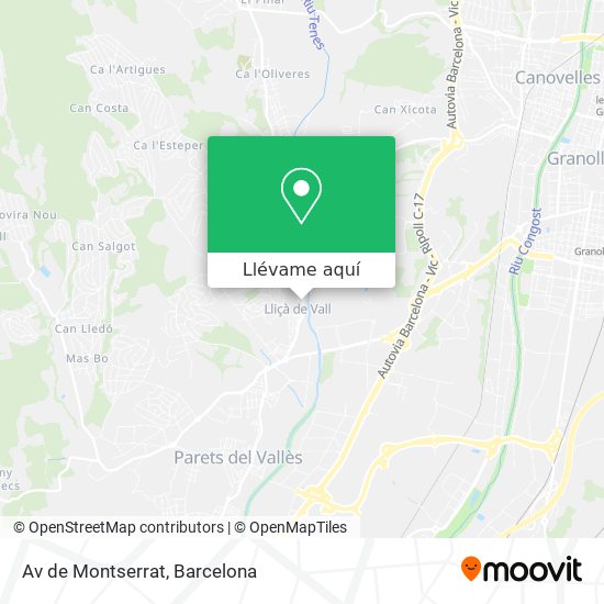 Mapa Av de Montserrat