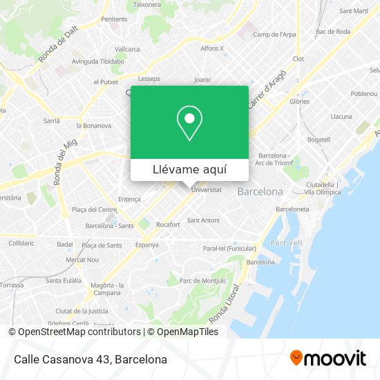 Mapa Calle Casanova 43