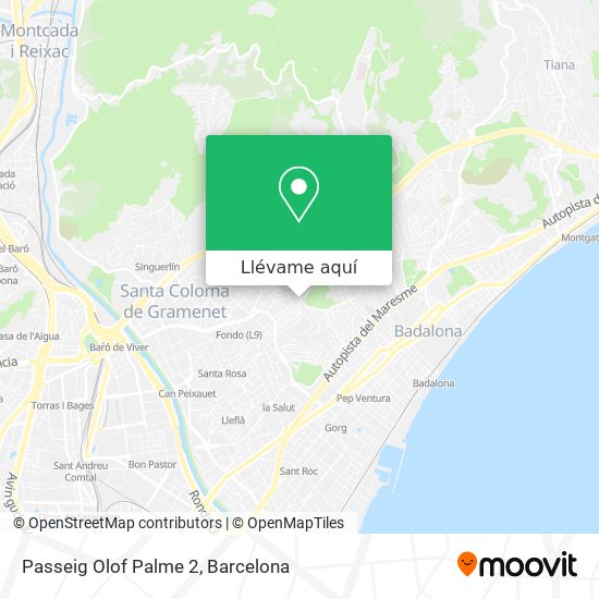 Mapa Passeig Olof Palme 2