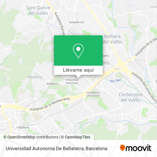 Mapa Universidad Autonoma De Bellaterra
