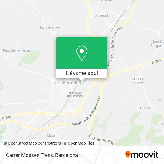 Mapa Carrer Mossen Trens