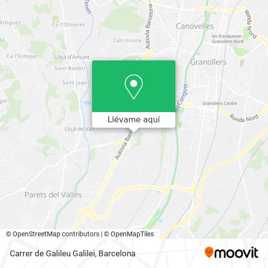 Mapa Carrer de Galileu Galilei