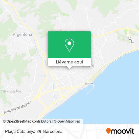 Mapa Plaça Catalunya 39
