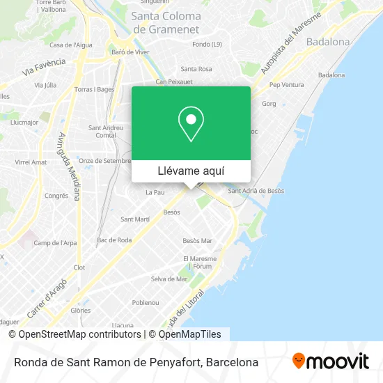 Mapa Ronda de Sant Ramon de Penyafort