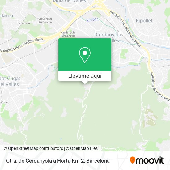 Mapa Ctra. de Cerdanyola a Horta Km 2
