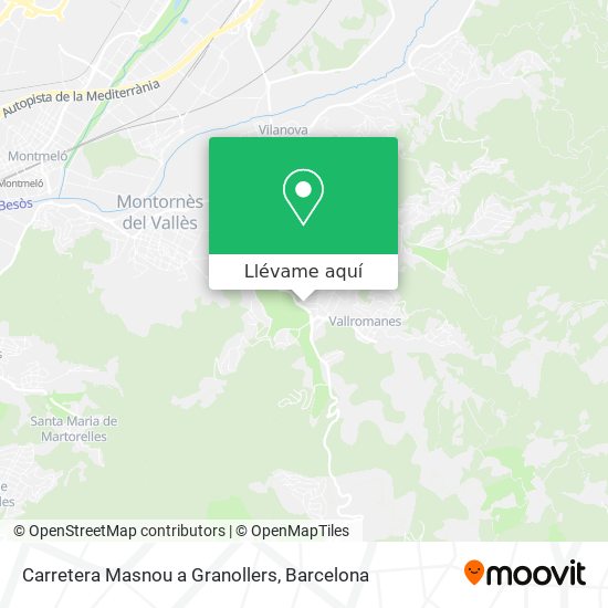 Mapa Carretera Masnou a Granollers