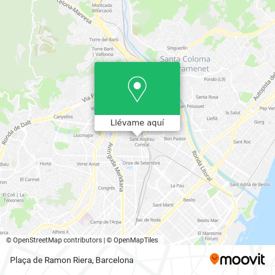 Mapa Plaça de Ramon Riera