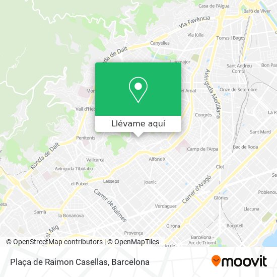 Mapa Plaça de Raimon Casellas