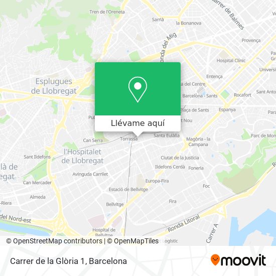 Mapa Carrer de la Glòria 1