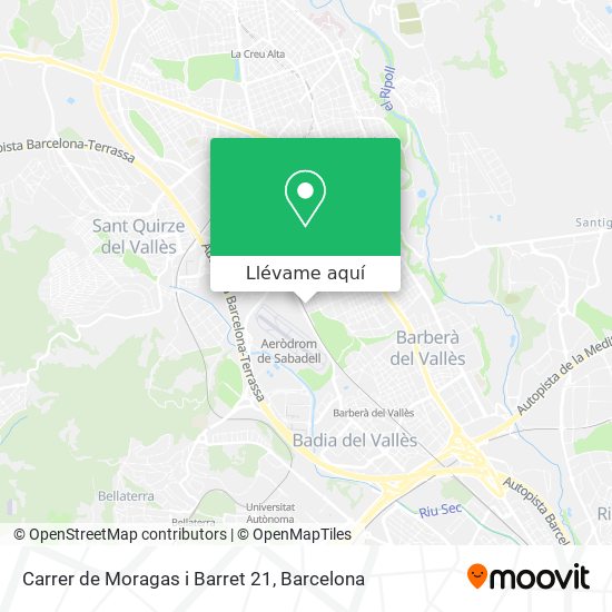 Mapa Carrer de Moragas i Barret 21