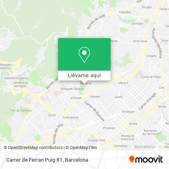 Mapa Carrer de Ferran Puig 81