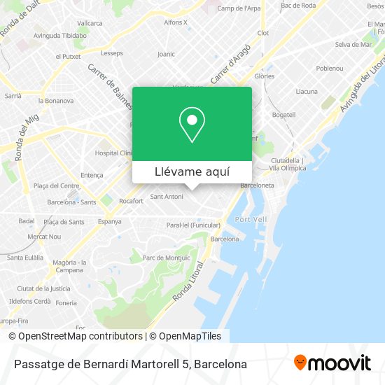 Mapa Passatge de Bernardí Martorell 5