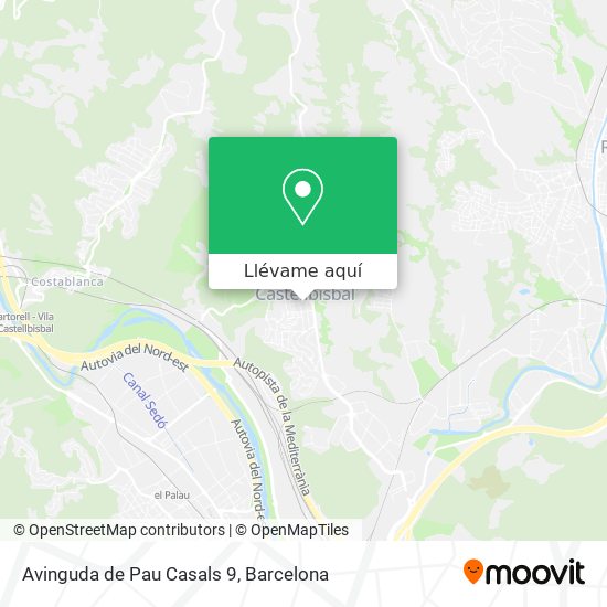 Mapa Avinguda de Pau Casals 9