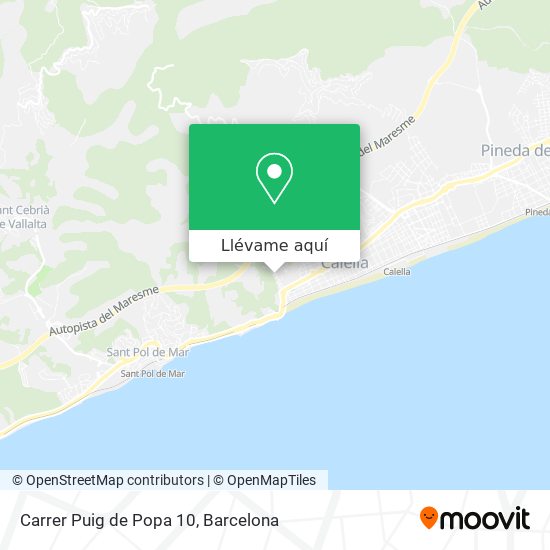 Mapa Carrer Puig de Popa 10