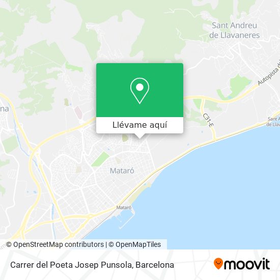 Mapa Carrer del Poeta Josep Punsola