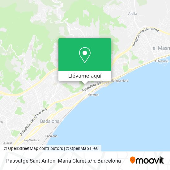 Mapa Passatge Sant Antoni Maria Claret s / n