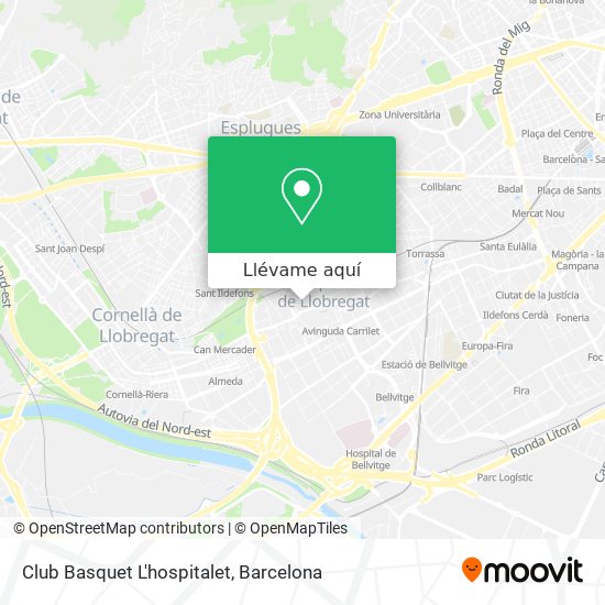 Mapa Club Basquet L'hospitalet