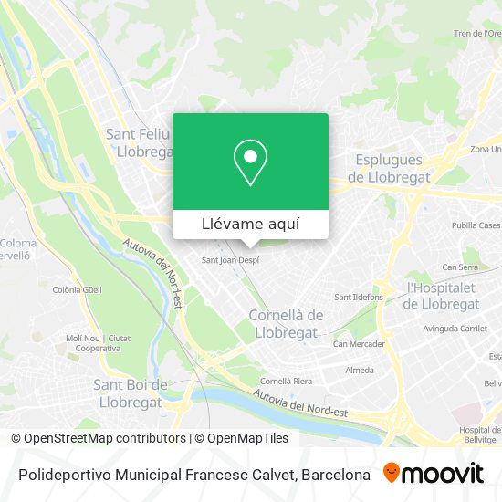 Mapa Polideportivo Municipal Francesc Calvet