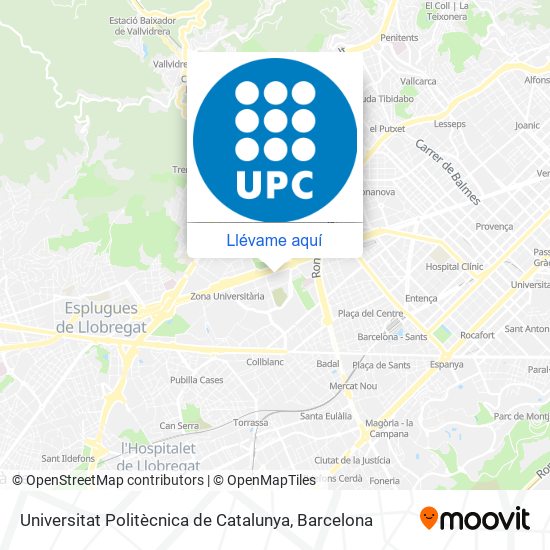 Mapa Universitat Politècnica de Catalunya