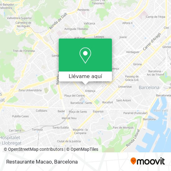 Mapa Restaurante Macao