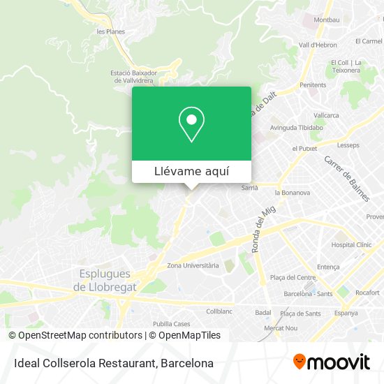 Mapa Ideal Collserola Restaurant