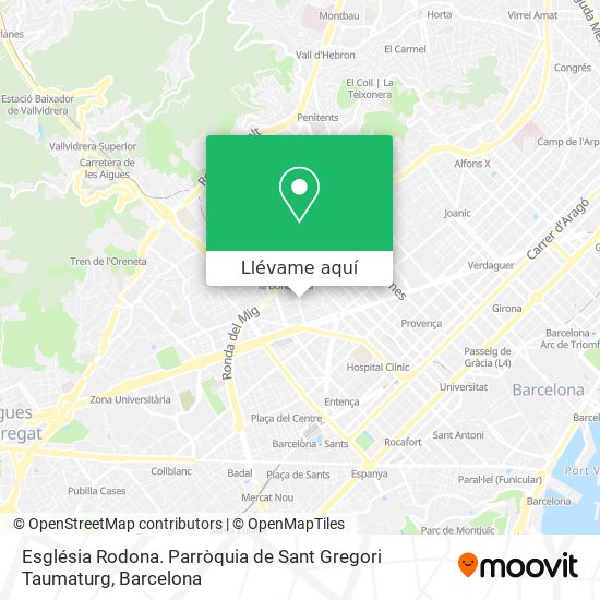 Mapa Església Rodona. Parròquia de Sant Gregori Taumaturg