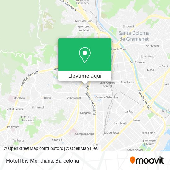 Mapa Hotel Ibis Meridiana