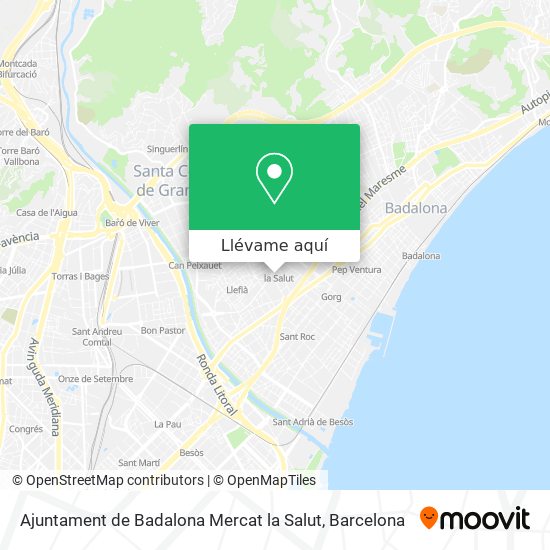 Mapa Ajuntament de Badalona Mercat la Salut