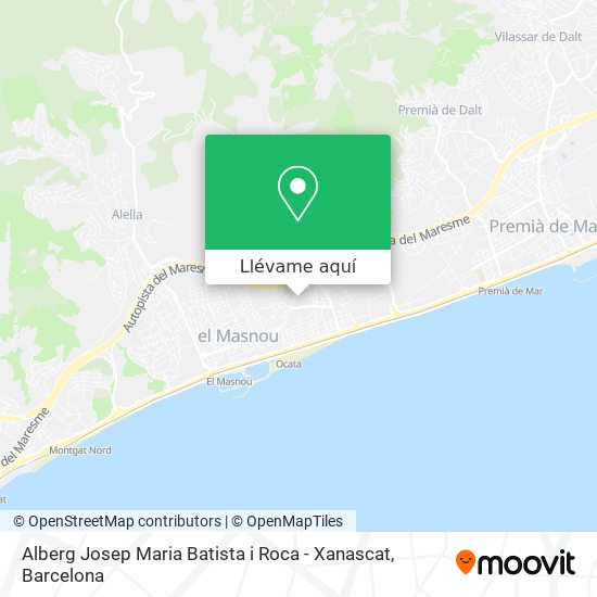 Mapa Alberg Josep Maria Batista i Roca - Xanascat